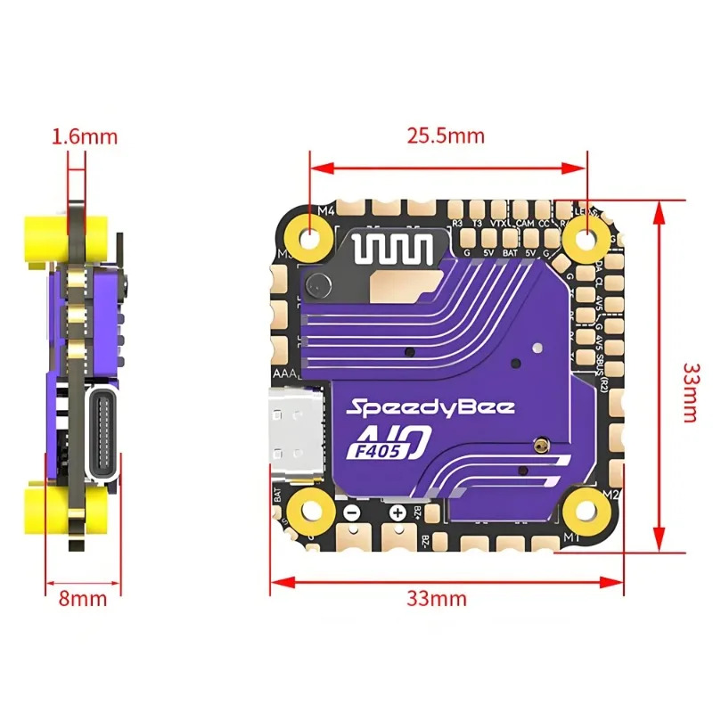 Contrôleur de vol SpeedyBee F4 - Fpv Drone Esc avis et prix
